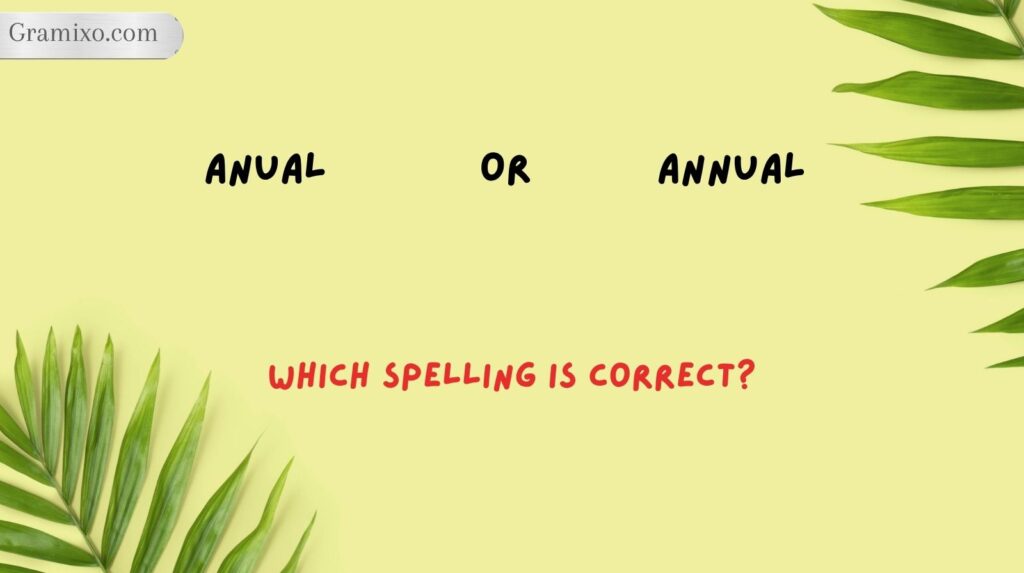 Anual or Annual: Which Spelling Is Correct?