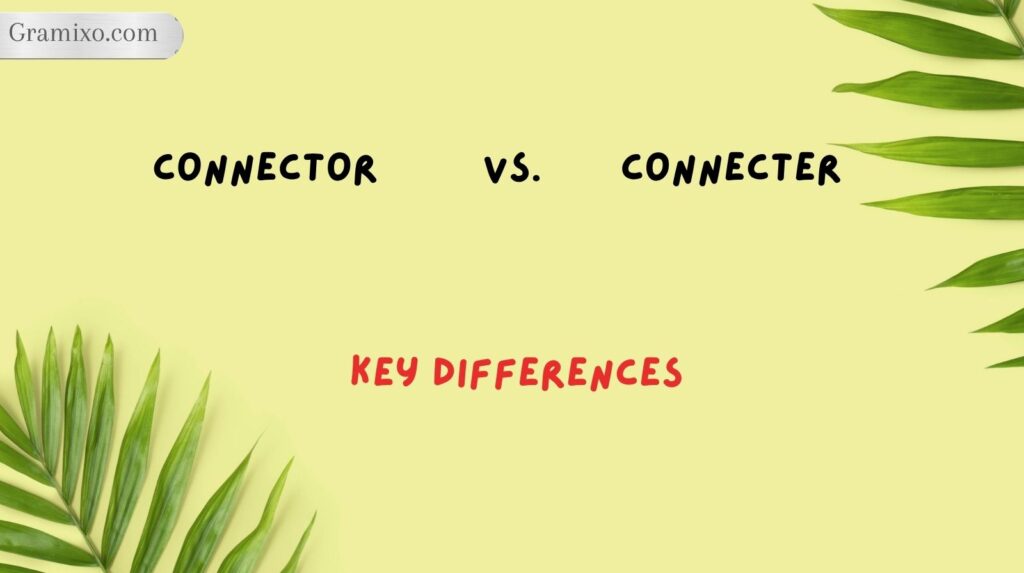 Connector vs. Connecter: Key Differences