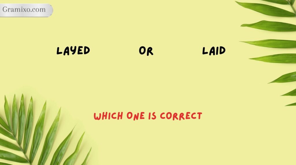 Layed or Laid: Which One Is Correct?