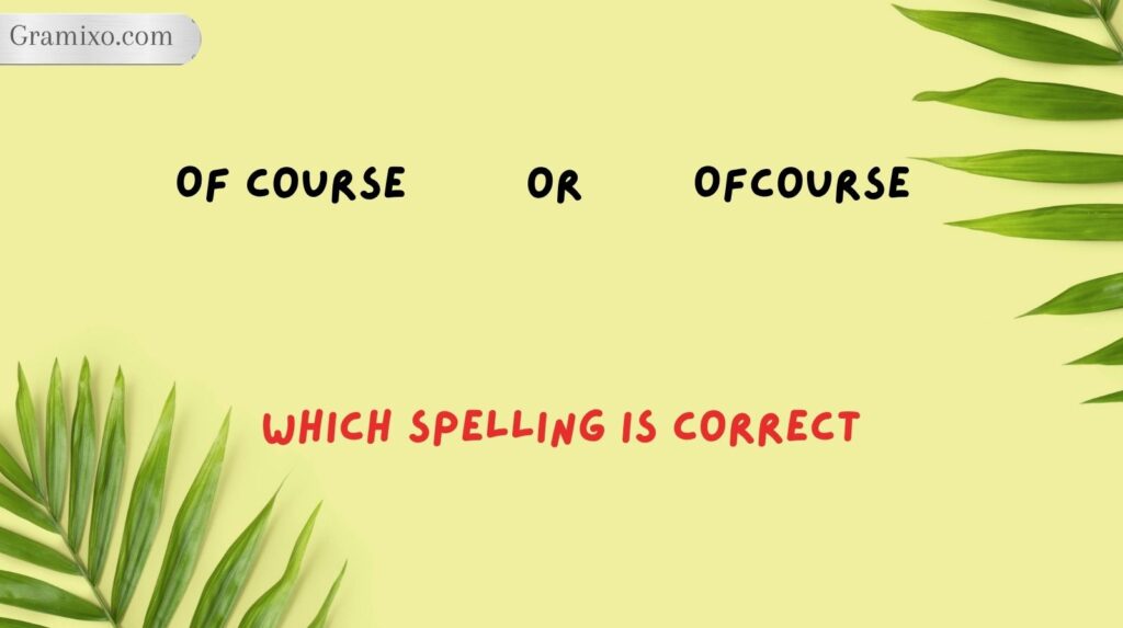 Of Course or Ofcourse: Which Spelling Is Correct?
