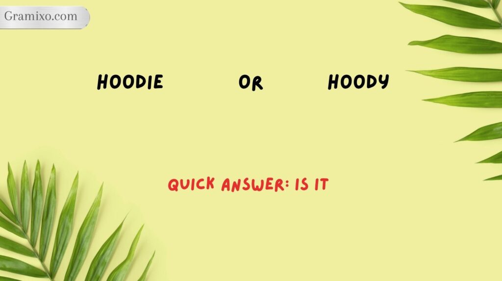 Quick Answer: Is It Hoodie or Hoody?
