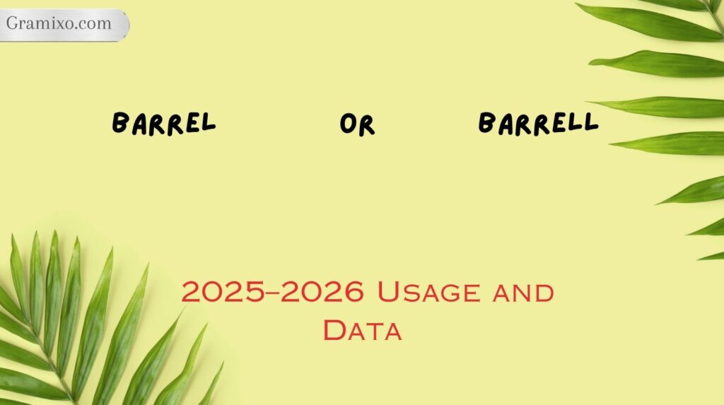 Barrel or Barrell: 2025–2026 Usage and Data