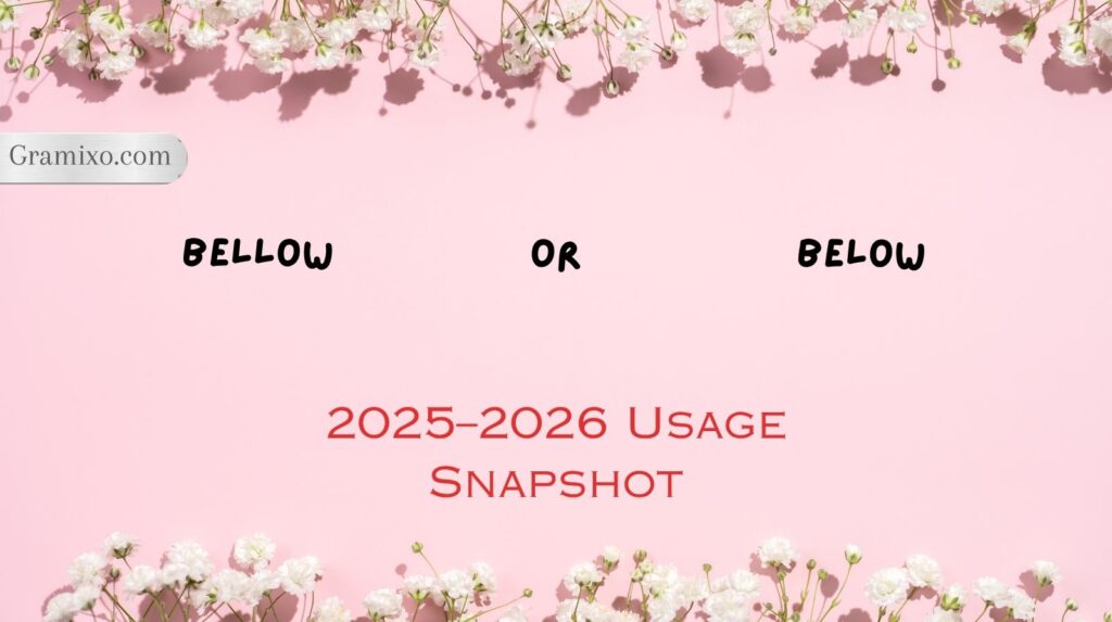 Bellow or Below