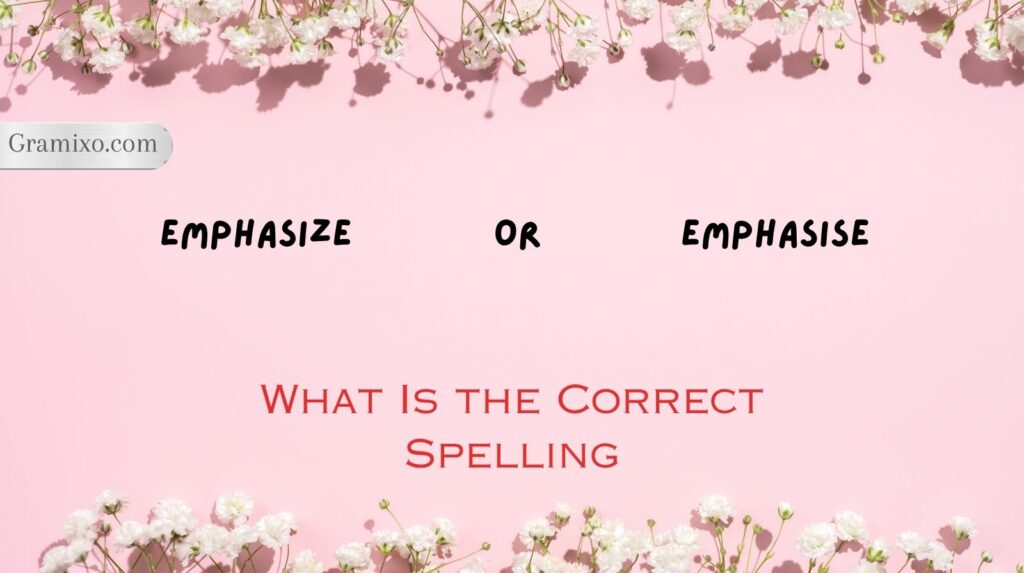 Emphasize or Emphasise