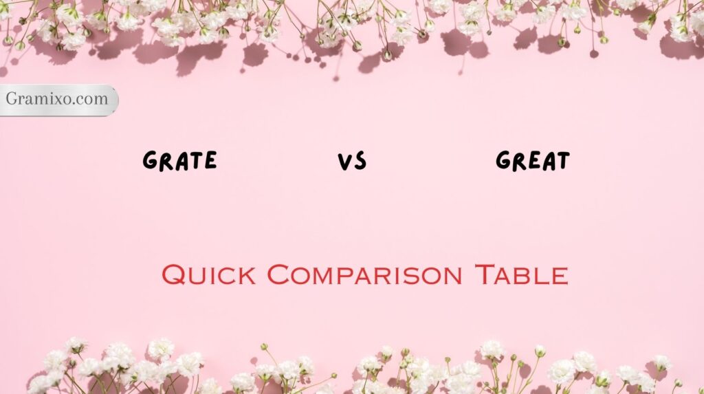 Grate vs Great