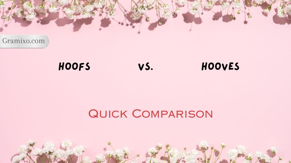 Hoofs vs. Hooves