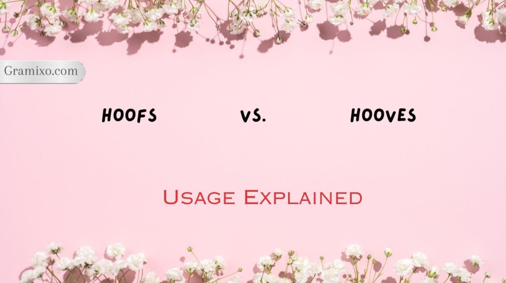 Hoofs vs. Hooves
