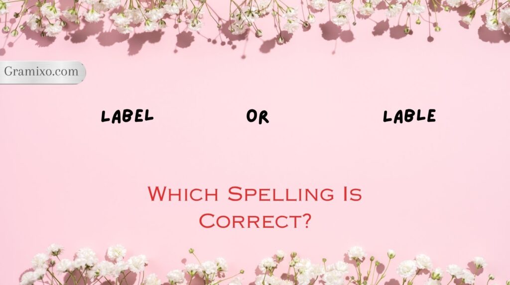 Label or Lable