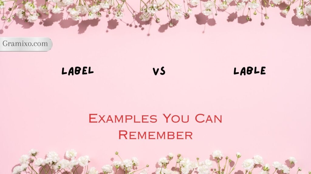 Label vs Lable