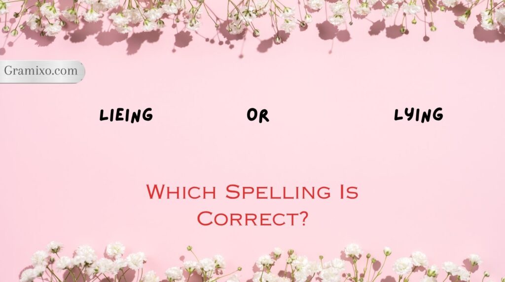 Lieing or Lying