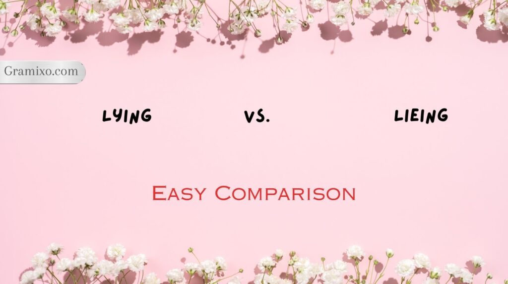 Lying vs. Lieing