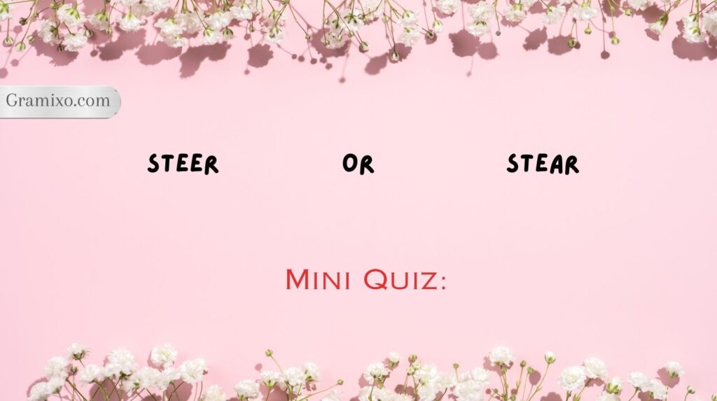 Steer or Stear