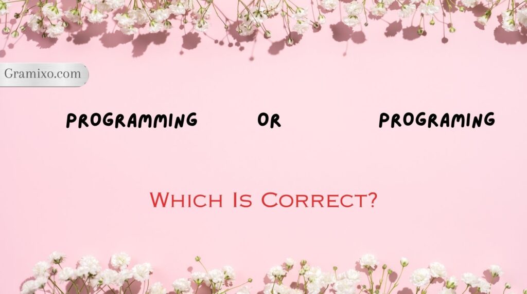 Programming or Programing