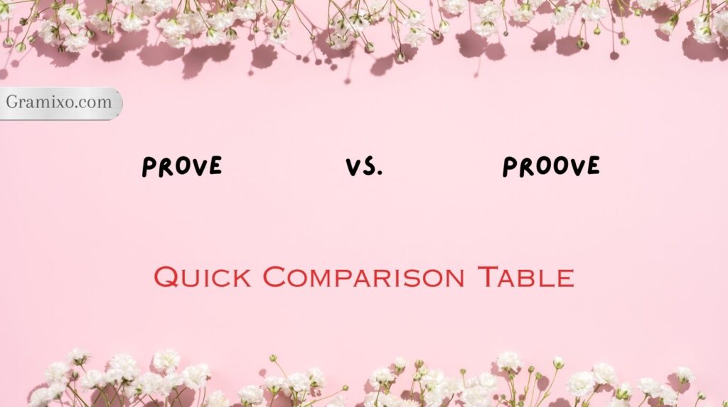 Prove or Proove