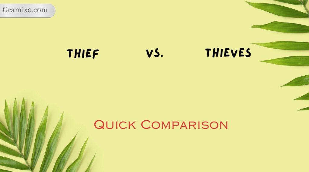 Thief vs. Thieves: Quick Comparison