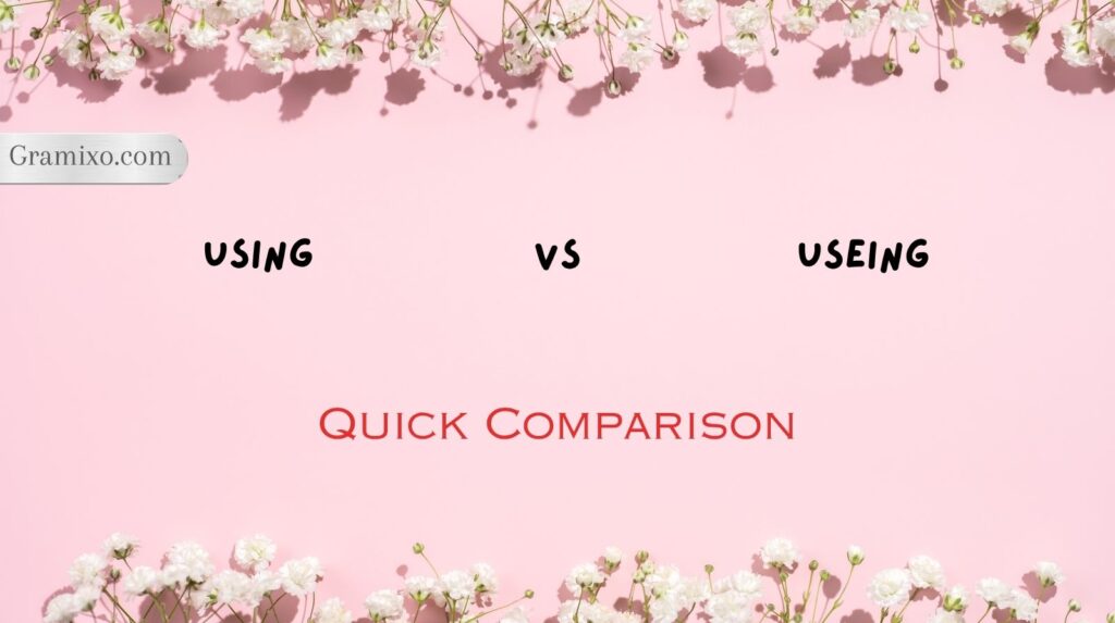 Using vs Useing
