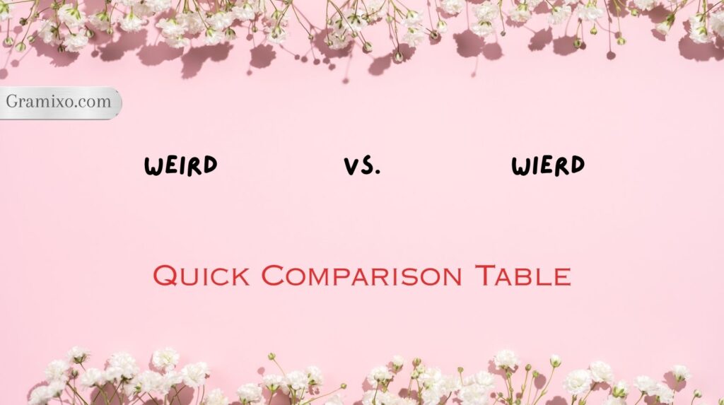 Weird vs. Wierd