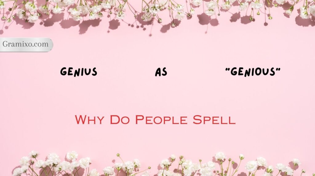 Genius as “Genious”