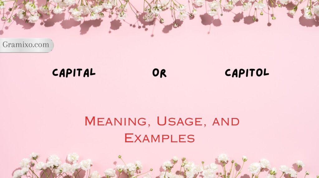 Capital or Capitol