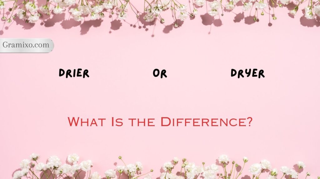Drier or Dryer